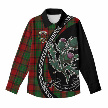 MacPhail (McPhail) Family Crest Tartan Women Casual Shirt Alba Thistle Inspired - Tartan Vibes Clothing