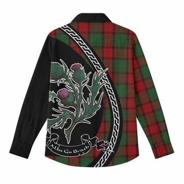 MacPhail (McPhail) Family Crest Tartan Women Casual Shirt Alba Thistle Inspired - Tartan Vibes Clothing