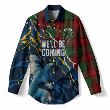 MacPhail (McPhail) Scotland Tartan Women Casual Shirt WC2026 Football - We'll Be Coming
