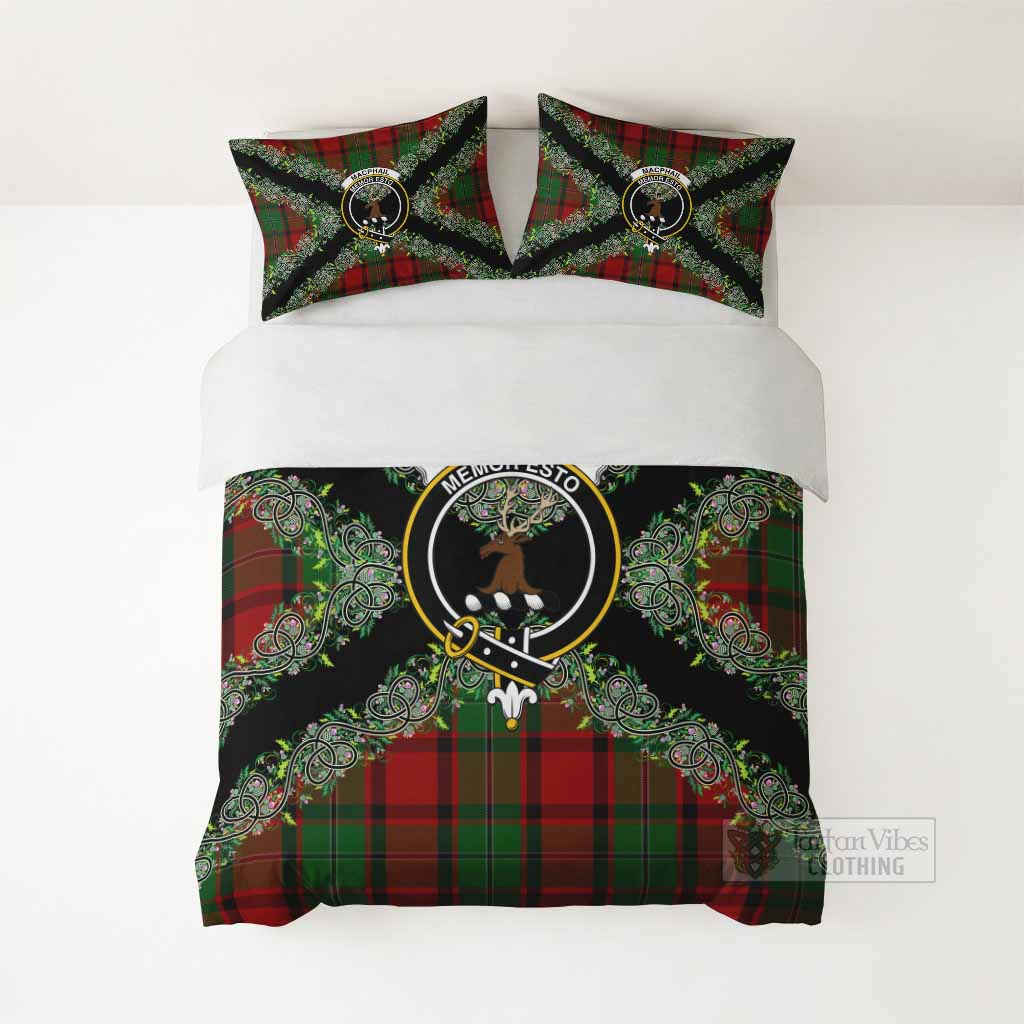 MacPhail (McPhail) Scottish Tartan Crest Bedding Set Thistle Celtic Knotwork Heritage Art - Tartan Vibes Clothing