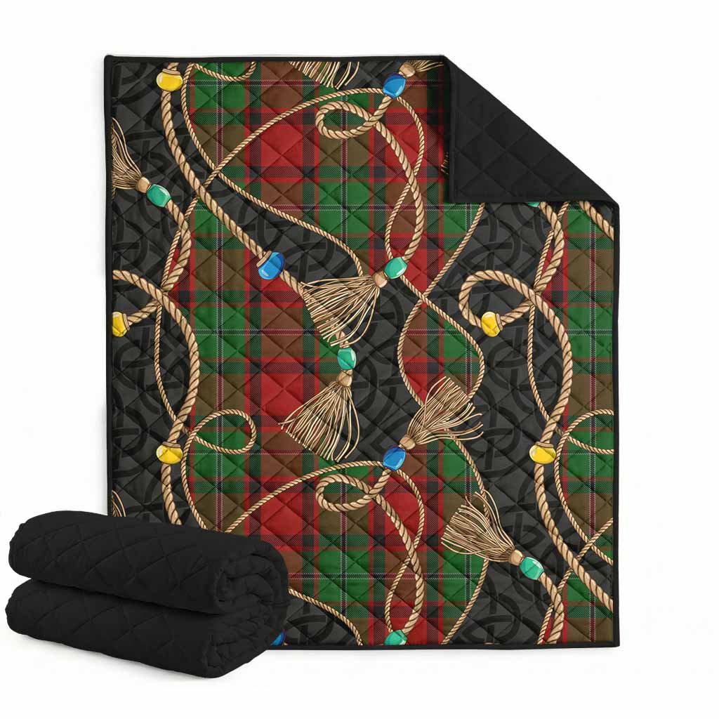 MacPhail (McPhail) Scottish Tartan Twisted Ropes Stylized Premium Quilt Super King Quilt 91" x 110" - Tartan Vibes Clothing