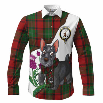 MacPhail (McPhail) Scottish Terrier Tartan Crest Long Sleeve Button Shirts Thistle Heritage Art