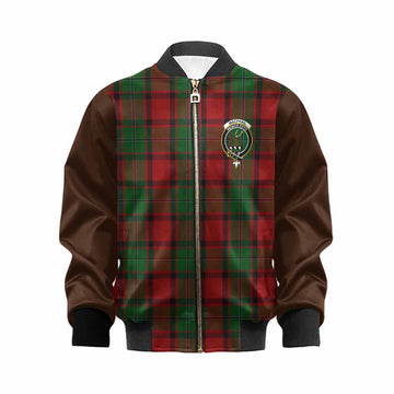 MacPhail (McPhail) Tartan Accent Kid Bomber Jacket with Family Crest