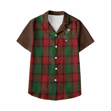 MacPhail (McPhail) Tartan Accent Kid Hawaiian Shirt with Family Crest