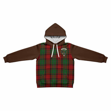 MacPhail (McPhail) Tartan Accent Kid Hoodie with Family Crest