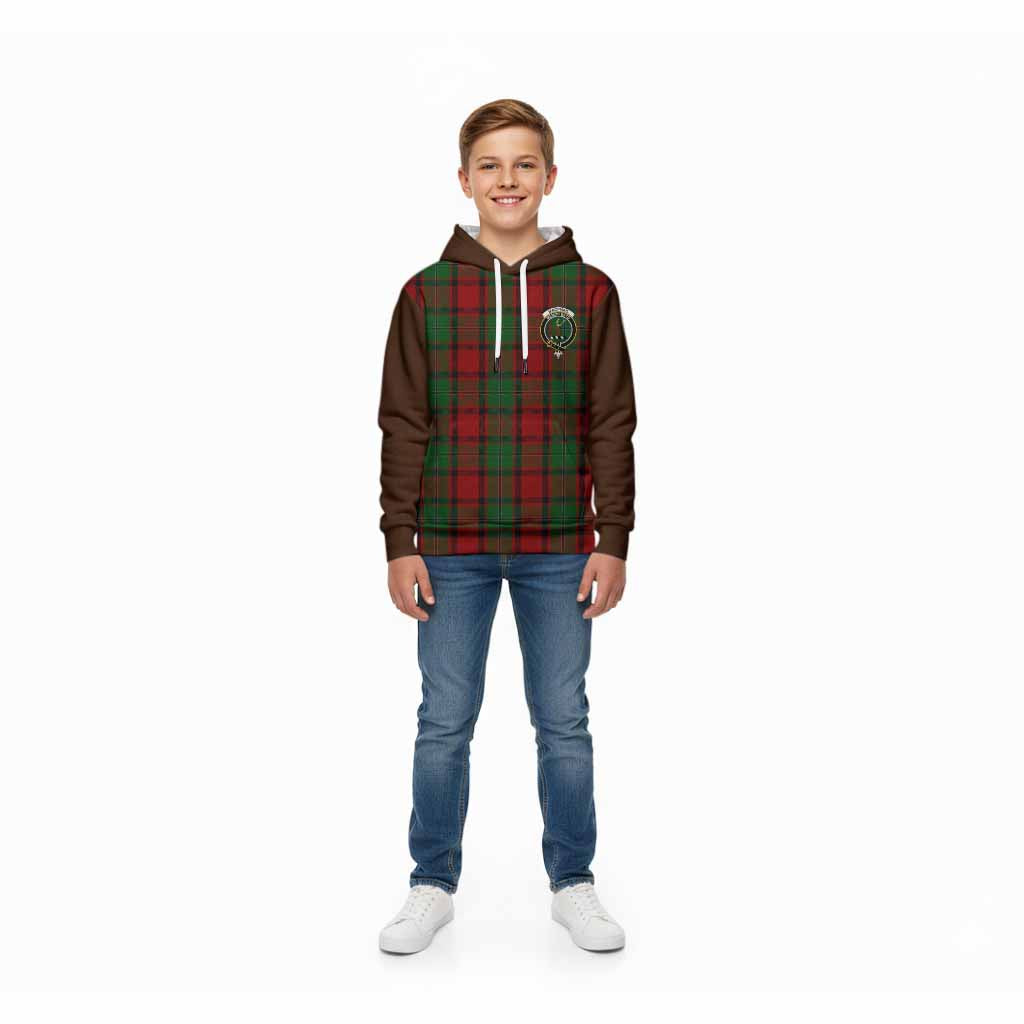 MacPhail (McPhail) Tartan Accent Kid Hoodie with Family Crest