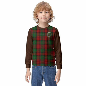 MacPhail (McPhail) Tartan Accent Kid Knitted Sweatshirt with Family Crest