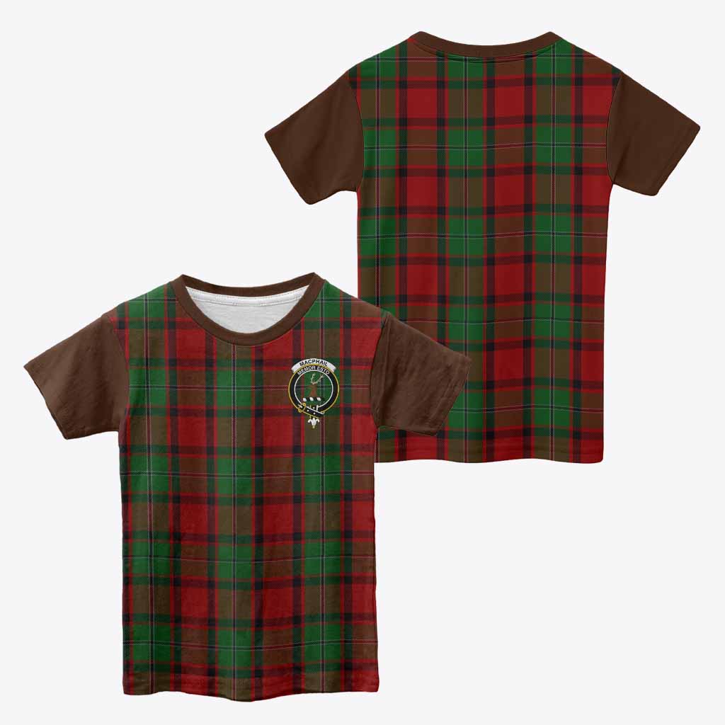 MacPhail (McPhail) Tartan Accent Kid T-shirt with Family Crest
