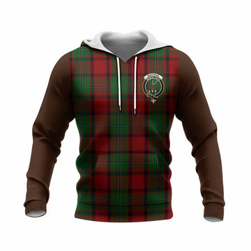 MacPhail (McPhail) Tartan Accent Knitted Hoodie with Family Crest