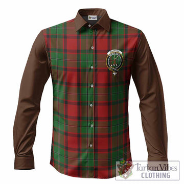 MacPhail (McPhail) Tartan Accent Long Sleeve Button Shirts with Family Crest