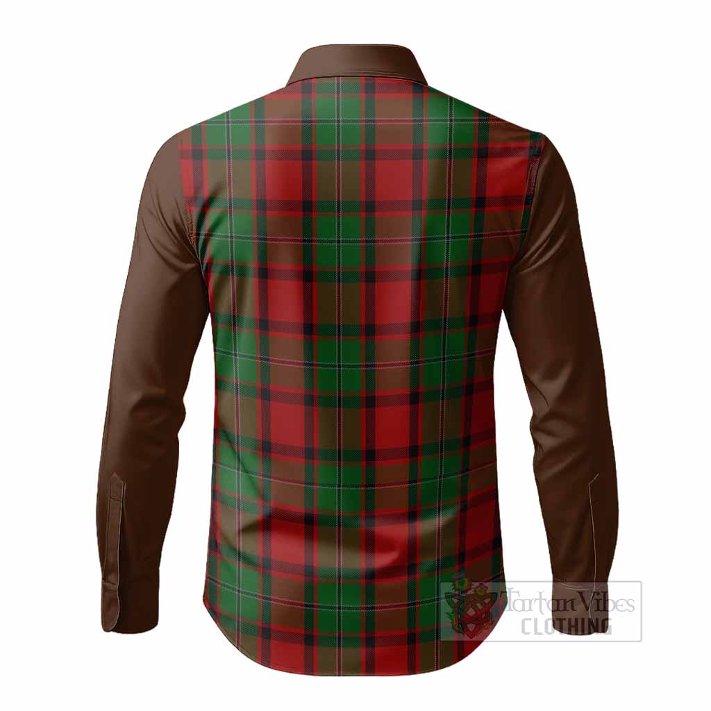 MacPhail (McPhail) Tartan Accent Long Sleeve Button Shirts with Family Crest