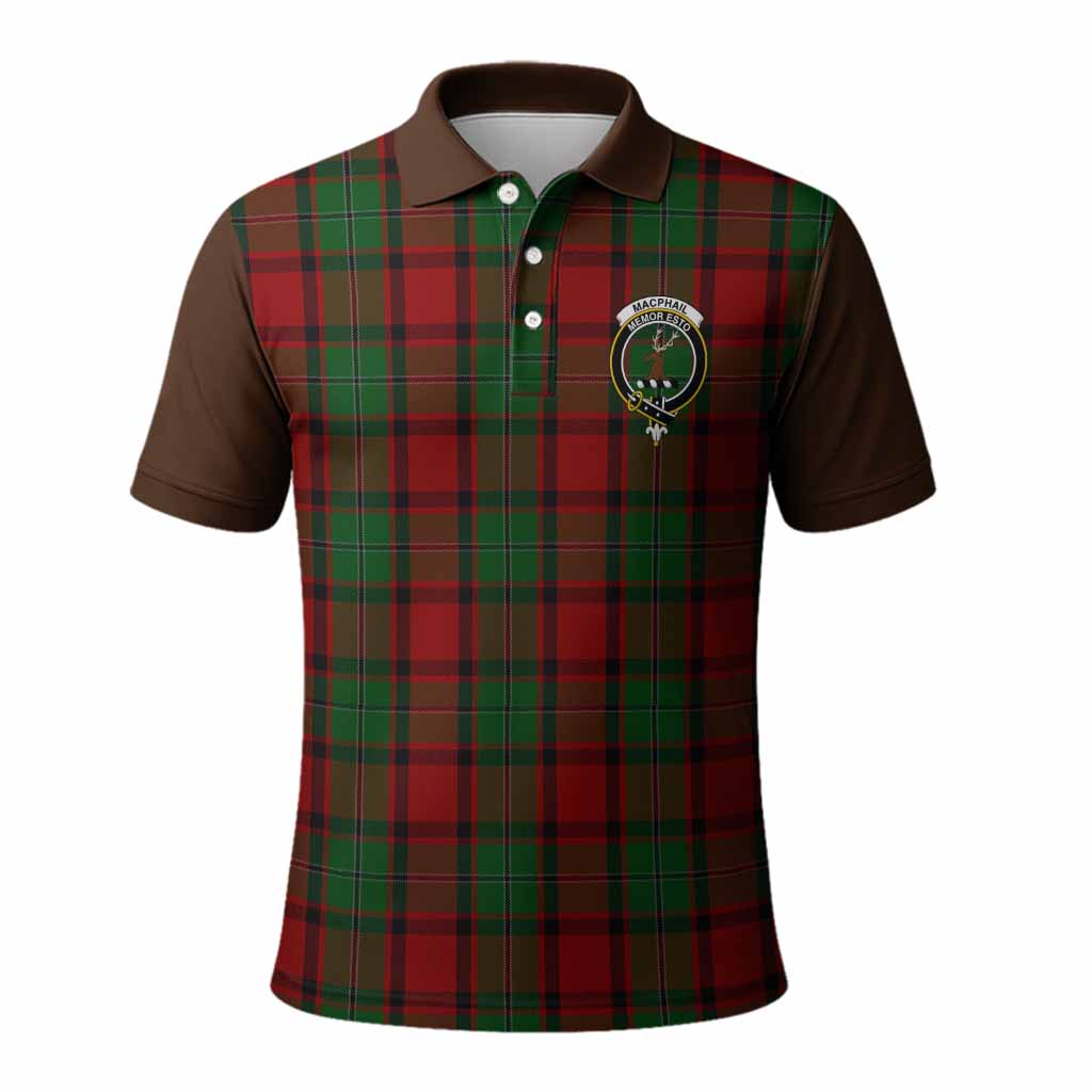 MacPhail (McPhail) Tartan Accent Polo Shirt with Family Crest