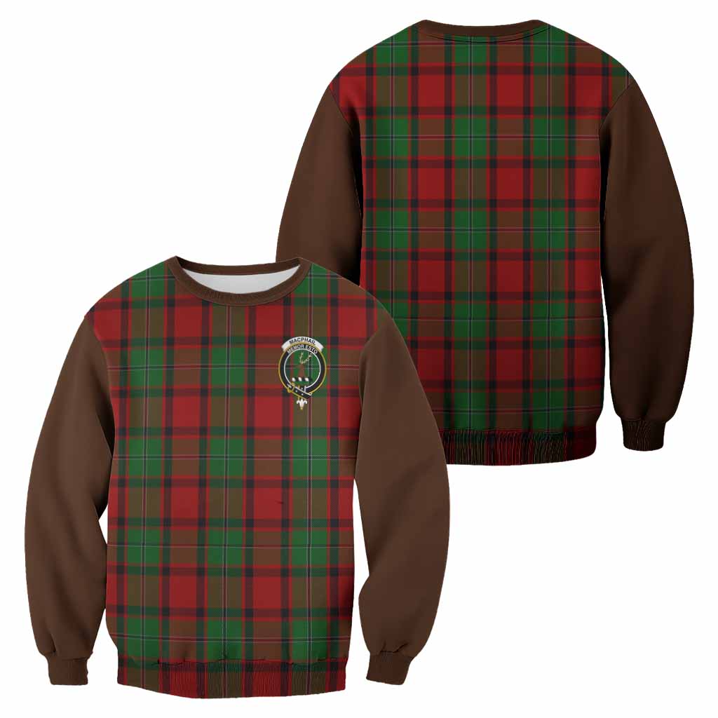 MacPhail (McPhail) Tartan Accent Sweatshirt with Family Crest