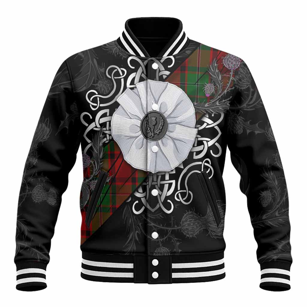 MacPhail (McPhail) Tartan Baseball Jacket Jacobite White Rose Unisex - Tartan Vibes Clothing