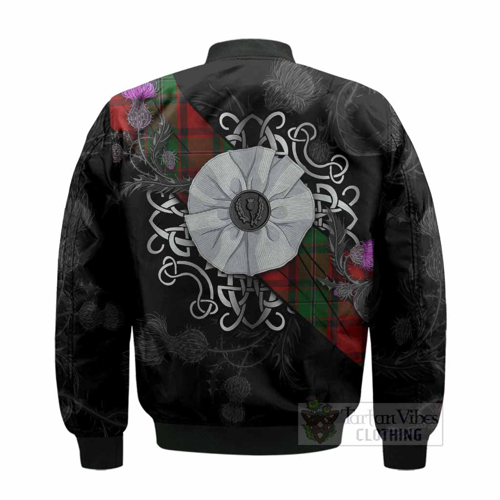 MacPhail (McPhail) Tartan Bomber Jacket Jacobite White Rose - Tartan Vibes Clothing