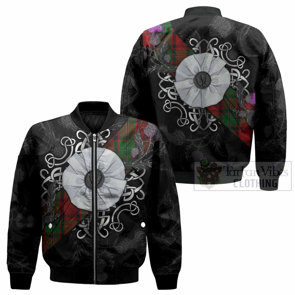 MacPhail (McPhail) Tartan Bomber Jacket Jacobite White Rose - Tartan Vibes Clothing
