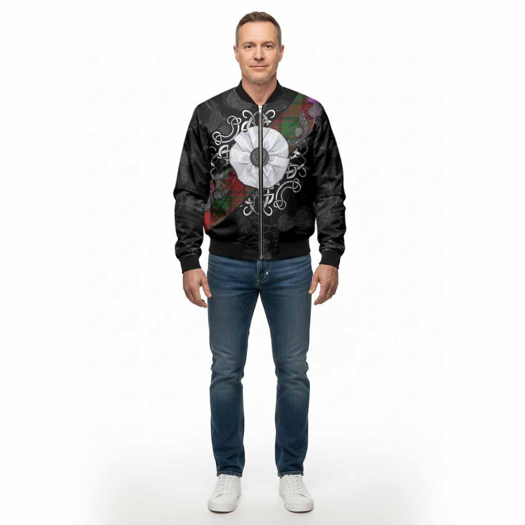 MacPhail (McPhail) Tartan Bomber Jacket Jacobite White Rose - Tartan Vibes Clothing