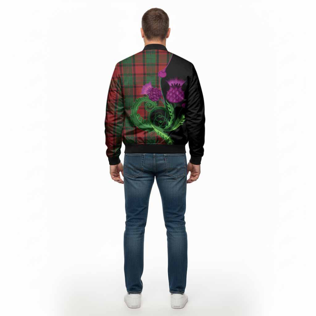 MacPhail (McPhail) Tartan Bomber Jacket Traditional Scottish Thistle