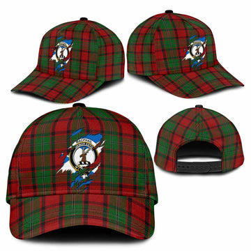 MacPhail (McPhail) Tartan Classic Cap with Family Crest In Me Style