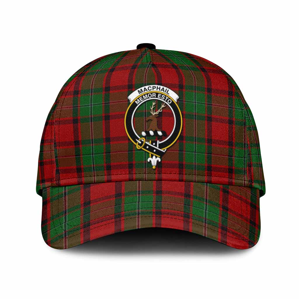 MacPhail (McPhail) Tartan Classic Cap with Family Crest