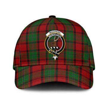 MacPhail (McPhail) Tartan Classic Cap with Family Crest
