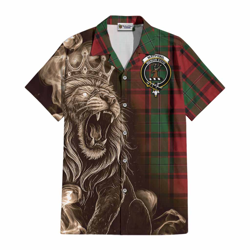MacPhail (McPhail) Tartan Cotton Hawaiian Shirt Roaring Lion Heritage