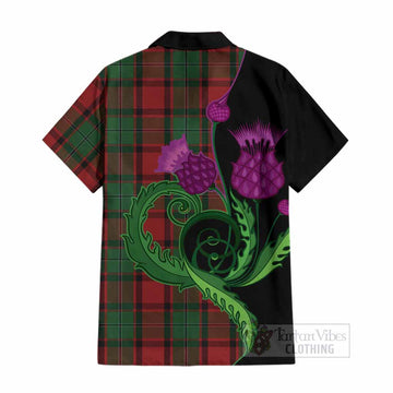 MacPhail (McPhail) Tartan Cotton Hawaiian Shirt Traditional Scottish Thistle