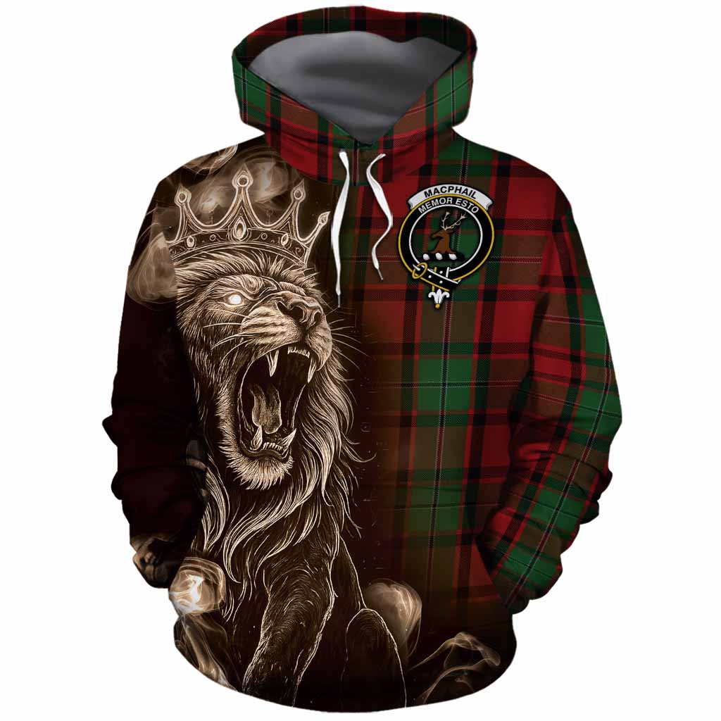 MacPhail (McPhail) Tartan Cotton Hoodie Roaring Lion Heritage