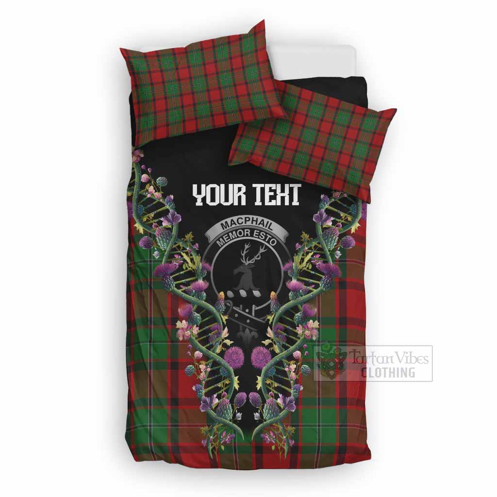 MacPhail (McPhail) Tartan Crest Bedding Set Scottish Heritage Thistle DNA