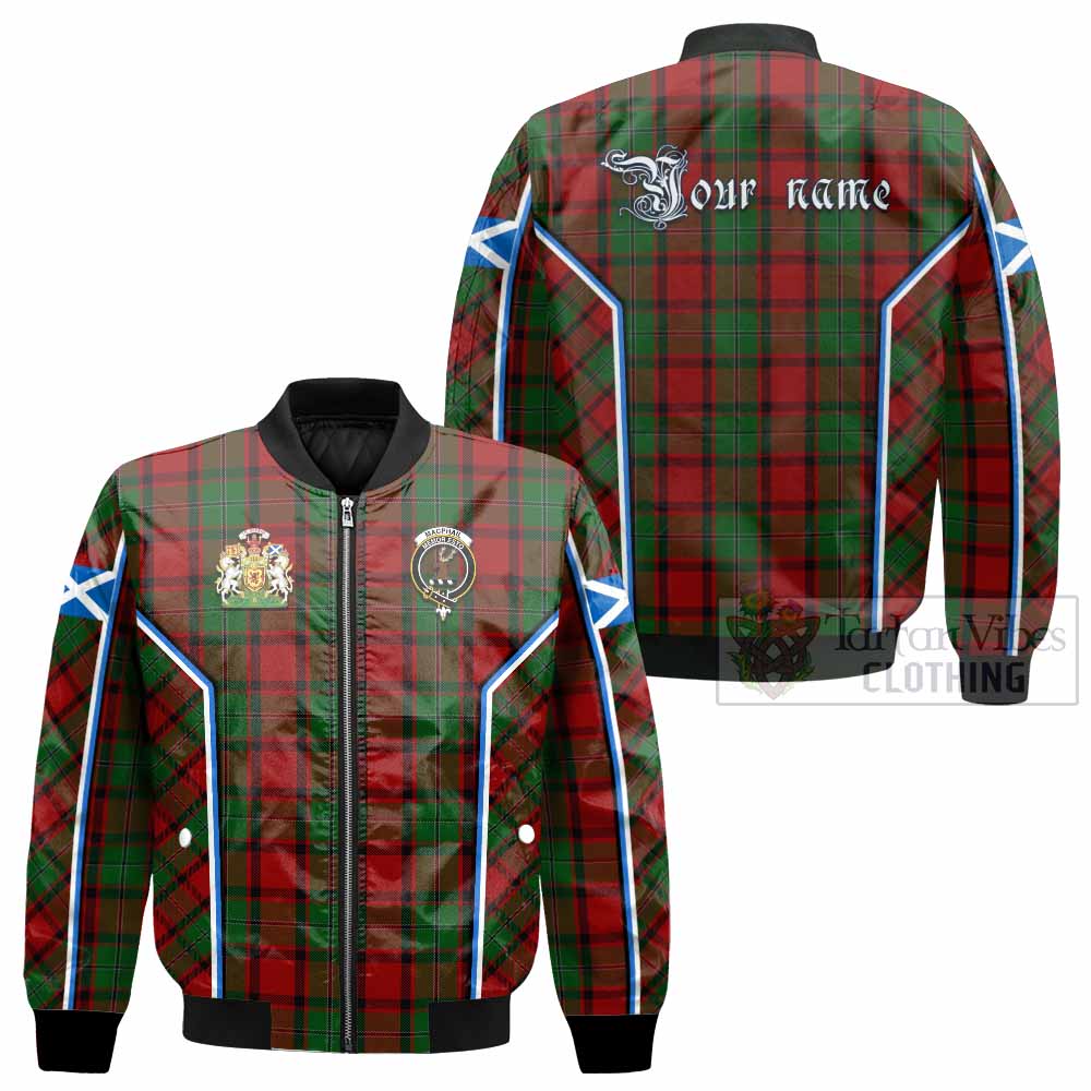 MacPhail (McPhail) Tartan Crest Bomber Jacket Scotland Coat of Arm Flag Style - Tartan Vibes Clothing