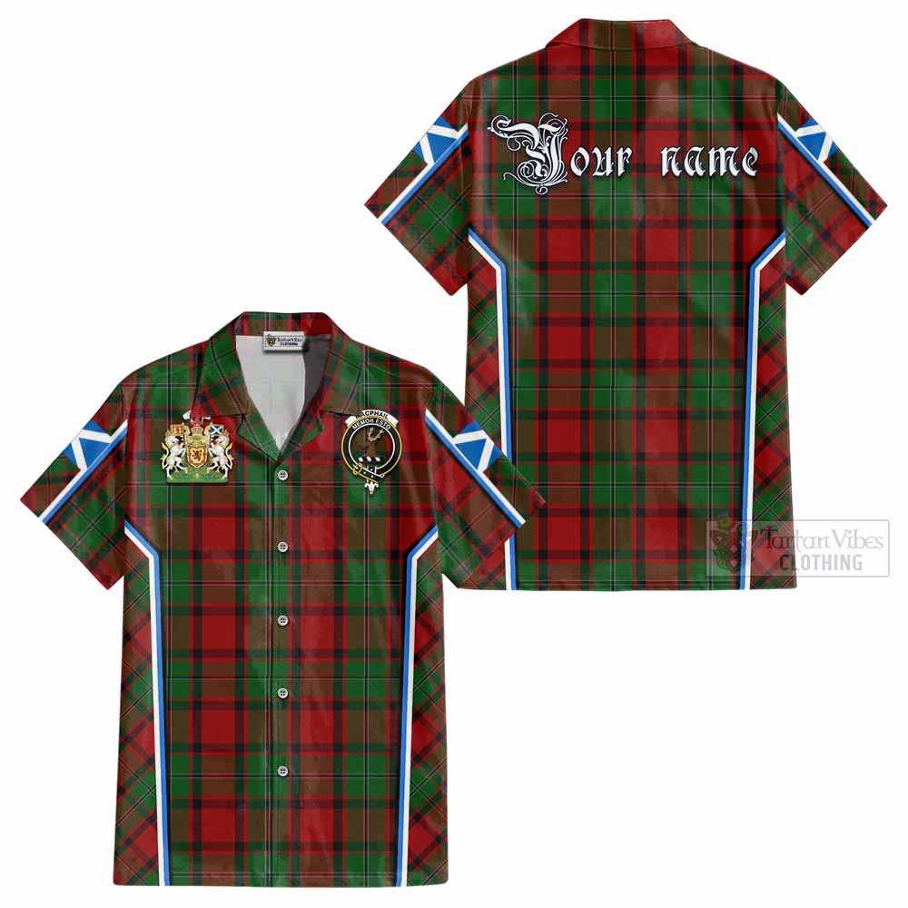 MacPhail (McPhail) Tartan Crest Cotton Hawaiian Shirt Scotland Coat of Arm Flag Style - Tartan Vibes Clothing