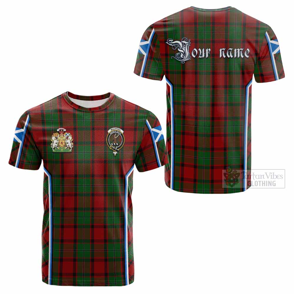 MacPhail (McPhail) Tartan Crest Cotton T-shirt Scotland Coat of Arm Flag Style - Tartan Vibes Clothing
