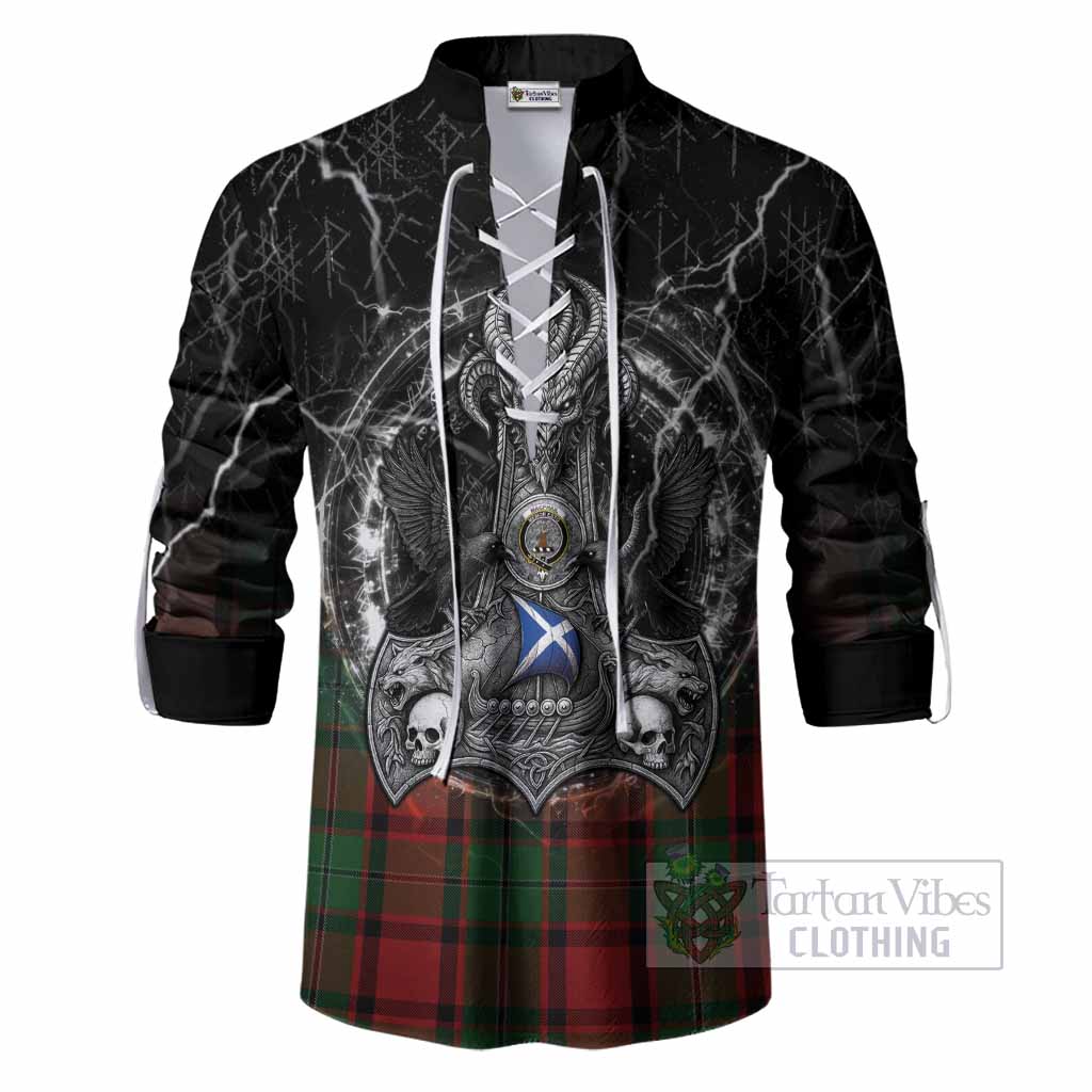 MacPhail (McPhail) Tartan Crest Ghillie Shirt Celtic Odin's Raven Legacy