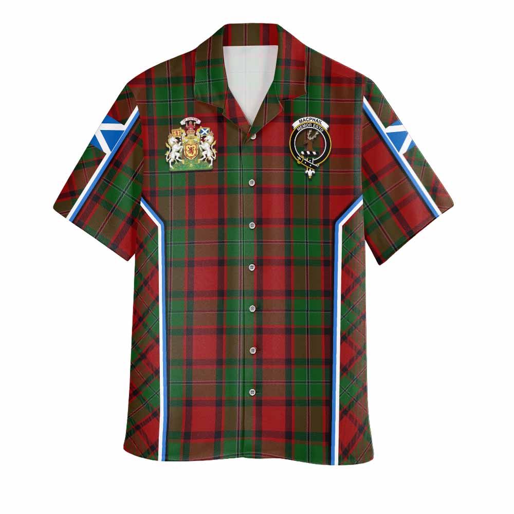 MacPhail (McPhail) Tartan Crest Hawaiian Shirt Scotland Coat of Arm Flag Style - Tartan Vibes Clothing