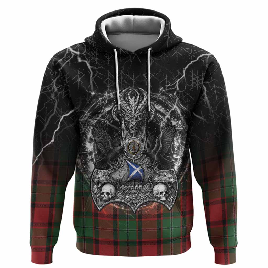 MacPhail (McPhail) Tartan Crest Hoodie Celtic Odin's Raven Legacy