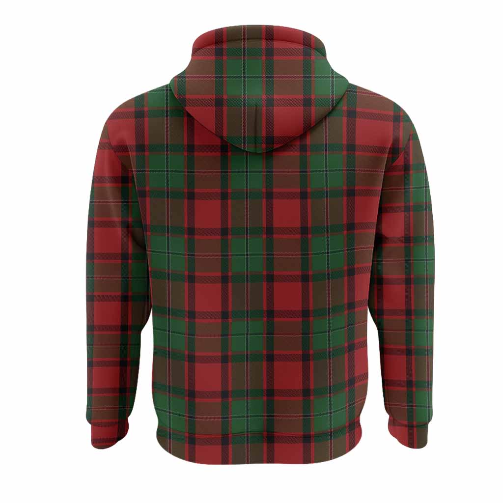 MacPhail (McPhail) Tartan Crest Hoodie Ferocious Lion Style