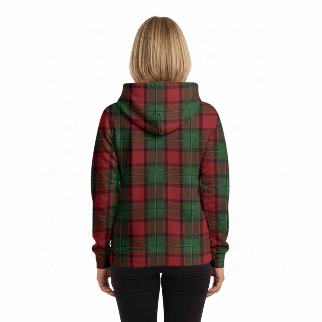 MacPhail (McPhail) Tartan Crest Hoodie Ferocious Lion Style