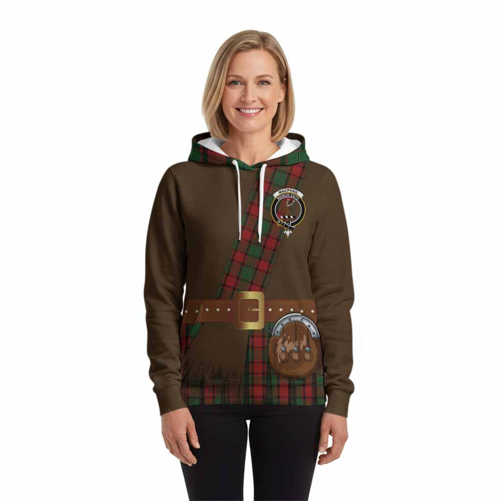 MacPhail (McPhail) Tartan Crest Hoodie Kilt Costume Style