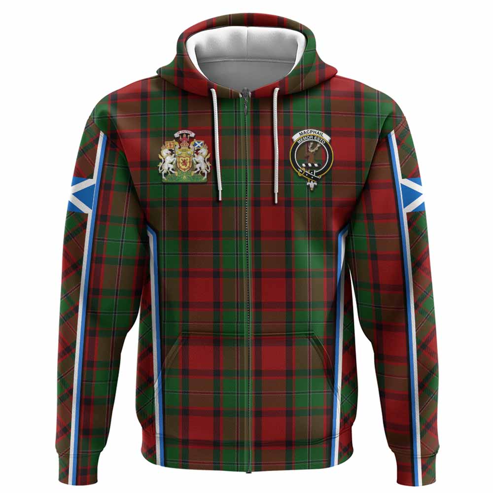 MacPhail (McPhail) Tartan Crest Hoodie Scotland Coat of Arm Flag Style - Tartan Vibes Clothing