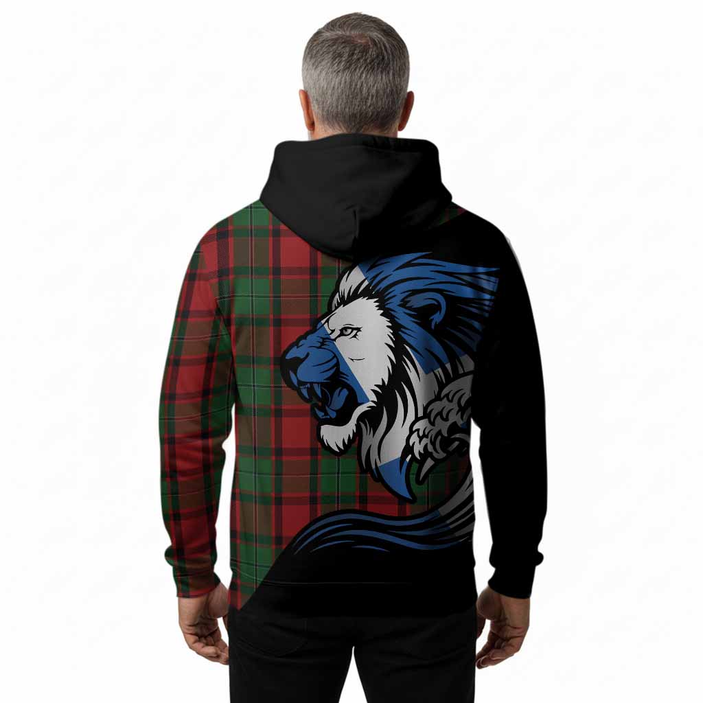 MacPhail (McPhail) Tartan Crest Hoodie Scottish Golden Lions Wave Flow