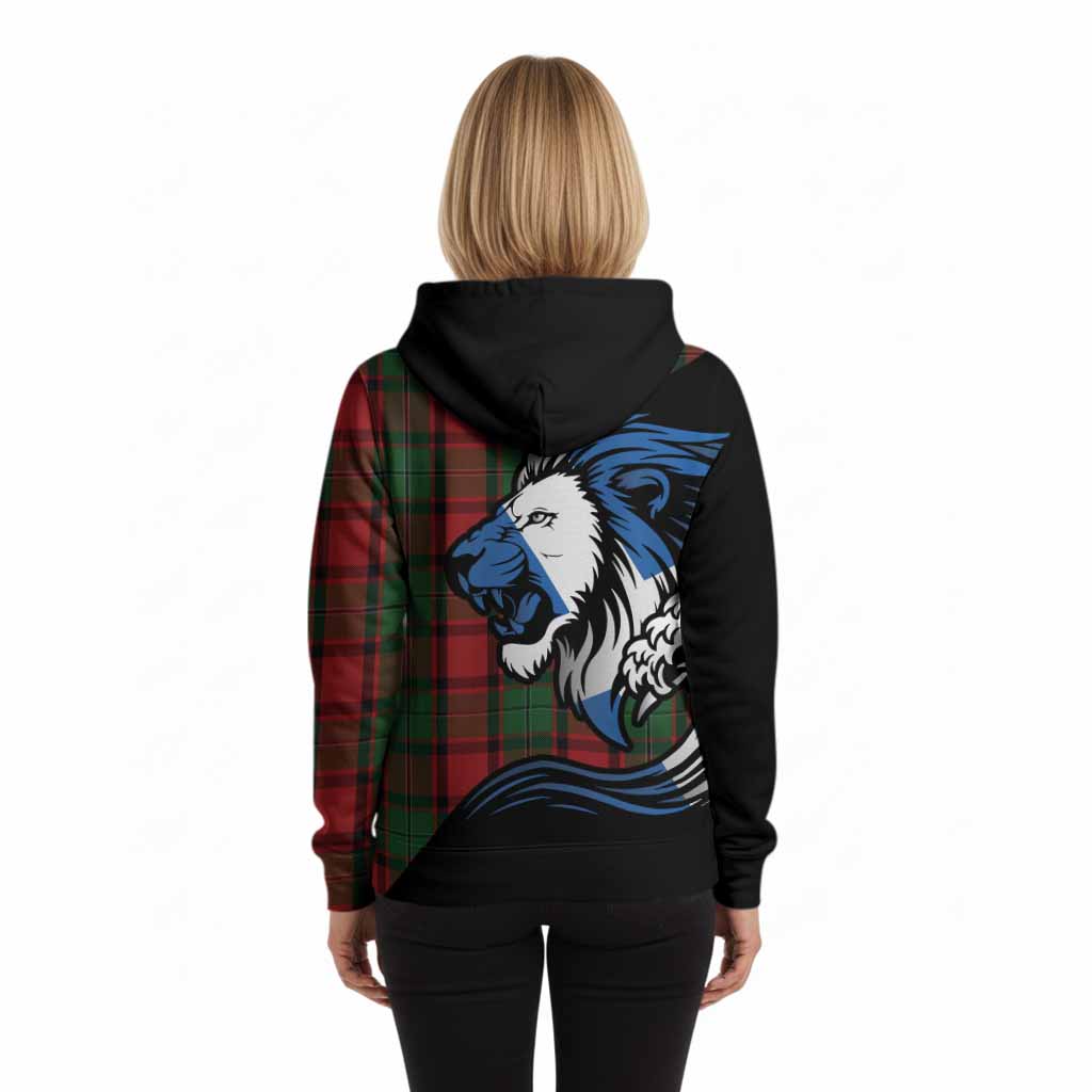 MacPhail (McPhail) Tartan Crest Hoodie Scottish Golden Lions Wave Flow