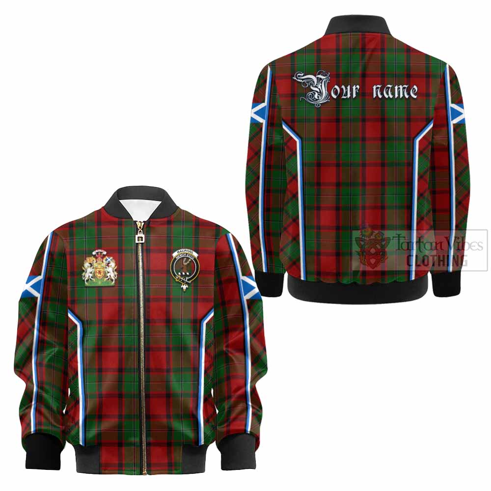 MacPhail (McPhail) Tartan Crest Kid Bomber Jacket Scotland Coat of Arm Flag Style - Tartan Vibes Clothing