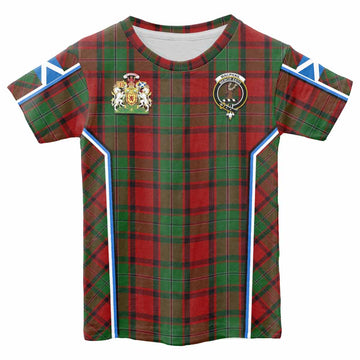 MacPhail (McPhail) Tartan Crest Kid T-shirt Scotland Coat of Arm Flag Style - Tartan Vibes Clothing