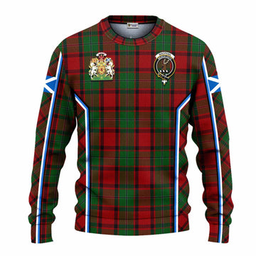 MacPhail (McPhail) Tartan Crest Knitted Sweater Scotland Coat of Arm Flag Style