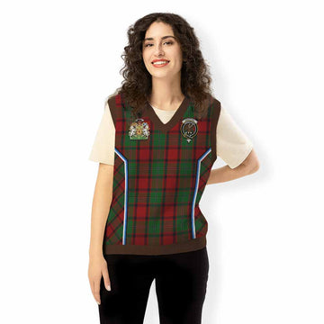 MacPhail (McPhail) Tartan Crest Knitted V-Neck Vest Scotland Coat of Arm Flag Style