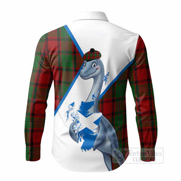 MacPhail (McPhail) Tartan Crest Loch Ness Monster Long Sleeve Button Shirts Nessie Scottish Map Tha Gradh Agam Air Alba