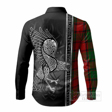 MacPhail (McPhail) Tartan Crest Long Sleeve Button Shirts Norse Mythology Viking Odin Crow Tattoo