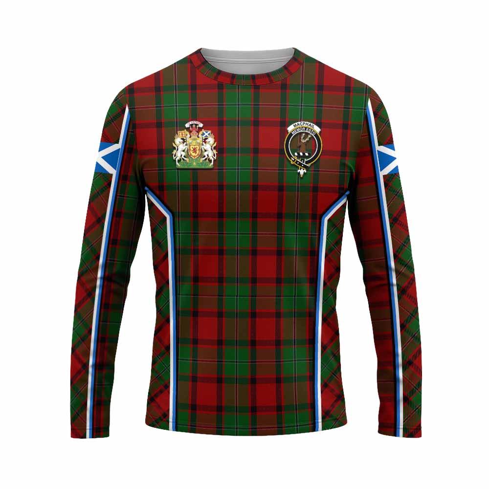 MacPhail (McPhail) Tartan Crest Long Sleeve T-Shirt Scotland Coat of Arm Flag Style - Tartan Vibes Clothing