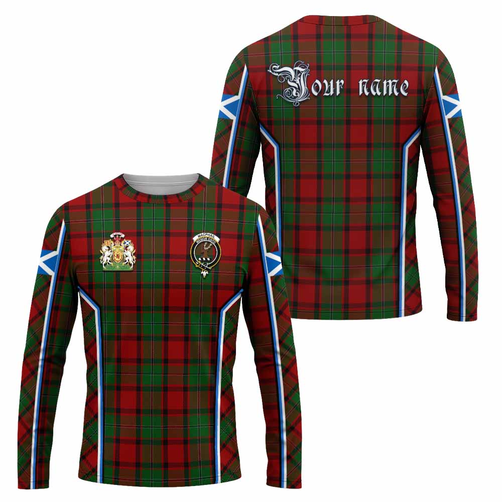 MacPhail (McPhail) Tartan Crest Long Sleeve T-Shirt Scotland Coat of Arm Flag Style - Tartan Vibes Clothing