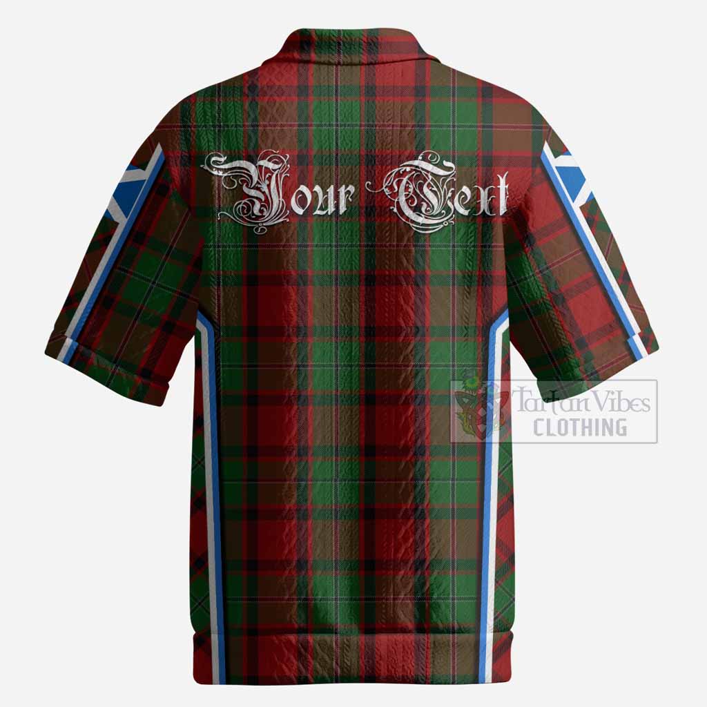 MacPhail (McPhail) Tartan Crest Men’s Polo Sweater Top Scotland Coat of Arm Flag Style